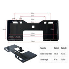 3 8  Skid Steer Mount Plate W  2  Detachable Trailer Hitch Receiver Attachment