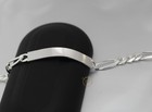 6  6mm Solid  925 Sterling Silver Figaro Id Bracelet Ideal For Teens   Children