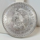 1948 Mexican Silver 5 Pesos Mexico Hi Grade  868 Asw Cuauhtemoc  900 Km 456 Unc