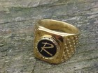 Elegant 1950-60s American Motors Rambler  r  Gold Ring  11 Nos Hi-quality Class