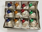 Poland Snowmen Heads With Snow Beard Blown Glass Ornaments Lot Of 12 Rare