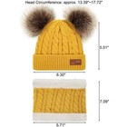 Toddler Kids Baby Boy Girl Winter Warm Knitted Beanie Hat Fleece Lined Scarf Set