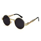 Steampunk Round Vintage Sunglasses Retro Eyewear Uv400 Protection For Men Women