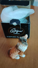 Castagna Collie Dog Figurine Sable white Made In Italy Mini Sculpture New In Box
