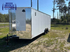 New 2026 8 5x20 Enclosed Cargo Trailer - White - 7  Interior 
