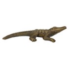 5  Antiqued Brass Alligator Paper Weight - Antique Vintage Style