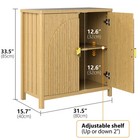 Buffet Sideboard Cabinet With Storage  Fluted Credenza With Adjustable Shelves