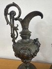 Pair Of Antique Victorian Ansonia Rosalind Spelter Ewers 1880 s