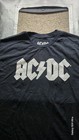 Ac dc Black Graphic T-shirt Silver Logo 24  Length 18  Width