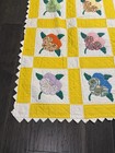 Vintage Floral Quilt Embroidery Hand Quilted Flowers Appliqu   Prairie Point