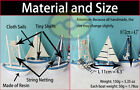  set 3pcs Wood Model Miniature Sailing Boat Ship Sailer Yacht Nautical Decor