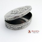 Cherubs Oval Dresser Box 800 Standard Silver Fratelli Coppini 1900