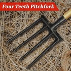 Garden Fork 4 Teeth Spading Fork composting Fork pitchforks For Digging