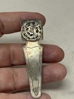 Vintage Egyptian 900 Silver Bookmark Figural Bird Crest Pierced