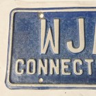 Connecticut Vanity License Plate     free         Wjar   Vintage Personalized Ct Tag