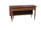 Antique Sheraton 2 Drawer Console Work Foyer Table Walnut 1820 Country Farmhouse