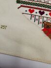Teddy Bear Needlepoint Canvas Finished Canvas Only  Christmas 19  Stocking 19  