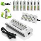 Ebl Aa Aaa Ni-mh Rechargeable Batteries 800 1100 2300mah 2800mah   Charger Lot