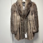 Saga Fox Fox Fur Coat Size 13 Brown Gray Vintage