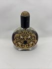 Vintage Czech Perfume Scent  Bottle W  Gold  Overlay -decorated