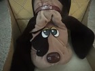 Vintage 1985 Tonka Pound Puppies Tan brown Puppy Plush Stuffed Animal W  Collar