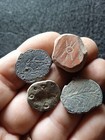Superb Celtic Lot Of 4 Druids Oracle Pieces  Diferents Materials In Clay stone
