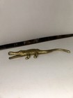 Vintage Solid Brass Alligator Crocodile Figurine 8  Long