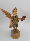 Joe Ortega New Mexico Folk Art Wood Carving Sculpture Archangel Michael 15 