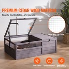 Tortoise Habitat Wooden Tortoise House Indoor   Outdoor 2-room 38x24x13in