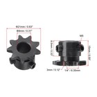 2pack  25 Chain Roller Sprocket 8mm Bore 1 4  Pitch 9 Tooth Type B