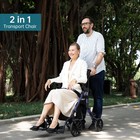 Elenker 2 In 1 Rollator Walker   Transport Chair  Folding Wheelchair Rolling