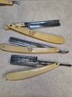 Vintage Antique Straight Razor Lot 13 Razors  4 Boxes  Sheath  Empty Scales