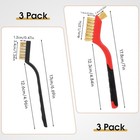 6 Pieces Wire Brushes Set  Small Metal Brass stainless Steel nylon Brushes For C