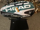 Head Atp World Tour Official Tennis Racquet Bag Green White New
