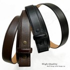 Belt Strap For Pressure Buckle  no Holes  Genuine Leather Belt Fits 1  Wide
