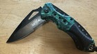 Razor Tactical Spring Lock Blade Pocket Knife W belt Clip Serrated Edge