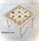 Dollhouse Miniature Artisan Hand-painted Table Pink Rosebud 1 12 Furniture
