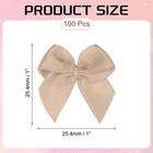 100pcs 1  Mini Satin Ribbon Bows For Diy Craft Party Decoration Khaki