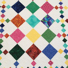 New Handmade Baby Crib Quilt-boy Girl Multicolored Diamonds