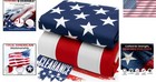 Usa Flag 3x5 Ft - Embroidered Stars  Reinforced Outdoor Material   Easy Mounting