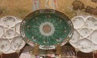 Stunning 19th Century Antique Bok Choy With Rose Canton Wall Plate 
