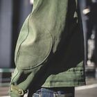Men s Vintage Swedish Biker Jacket Cotton Army Military Workwear Green Coat