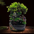 Waterfall Rockery Fountain Feng Shui Water Sound Indoor Desk Decor W  Led Light