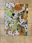 Vtg Disney 101 Dalmatians Twin Flat Sheet Only Bright Vibrant Colors Bedding 