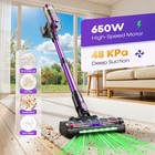 Stick Cordless Vacuum Cleaner  650w 48kpa Vacuum W led Screen  Anti-tangle Brush