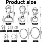 360pcs Keychain Kit Silver Metal Keychain Clips Hooks With Key Rings Lobster Cla