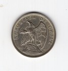 Chile 1927 Silver Coin 1 Peso 0 5 L2