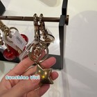 Nwt Coach Mini Star Bag Charm Key Ring Fob Gold Detachable Cef93 no Bag 