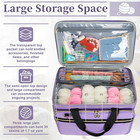 Large Crochet Bag Knitting Bag Yarn Storage Tote  Yarn Bag  Purple