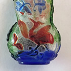 Vintage Chinese Hand Carved Multicolor Glass Snuff Bottles 